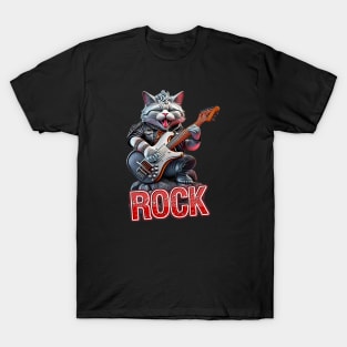 Rock- rockstar cat T-Shirt